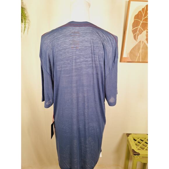 RVCA Triblend Burnout Women's Sheer Blue Shirt NWT - Picture 3 of 8